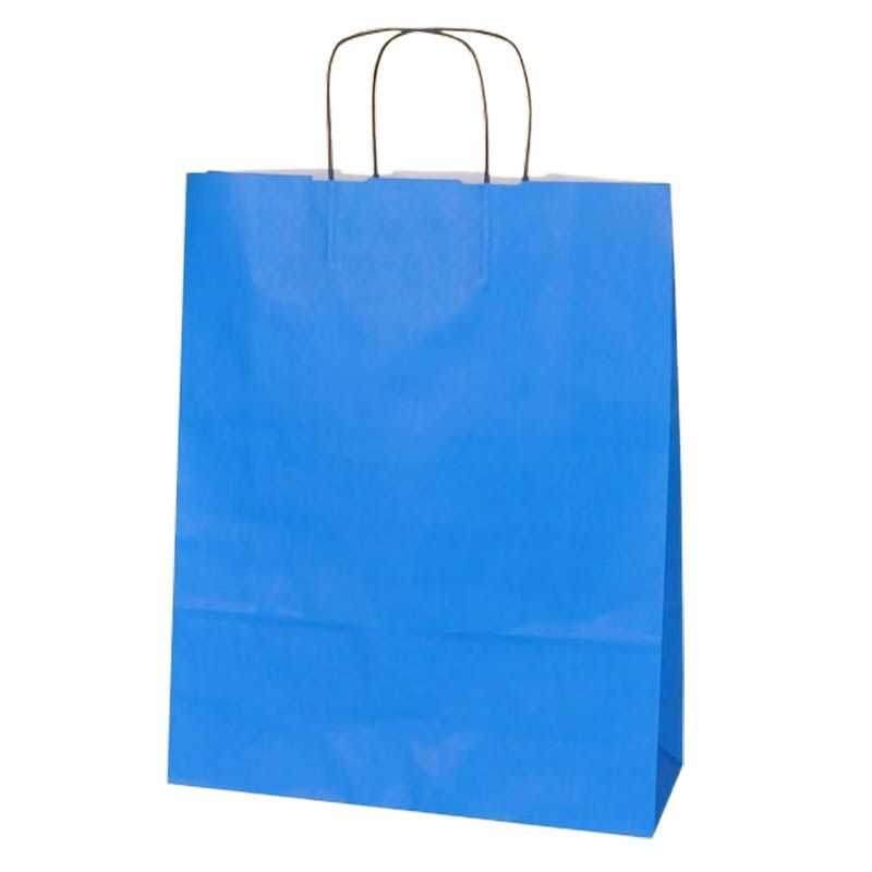 Blue paper bag