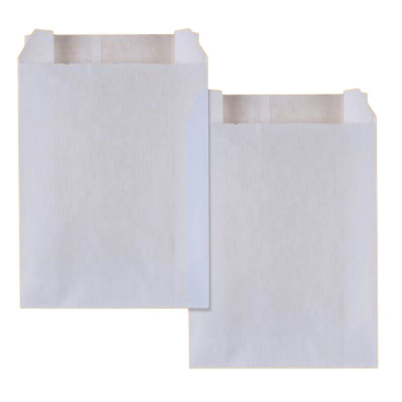 Flat bottom paper bag White