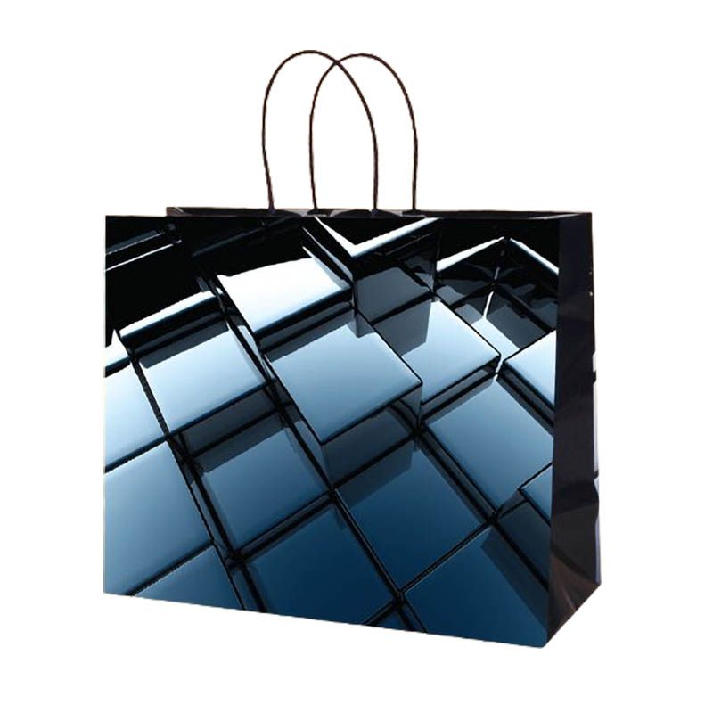 Paper bag H1-603, J-cut - 34+14/28 cm
