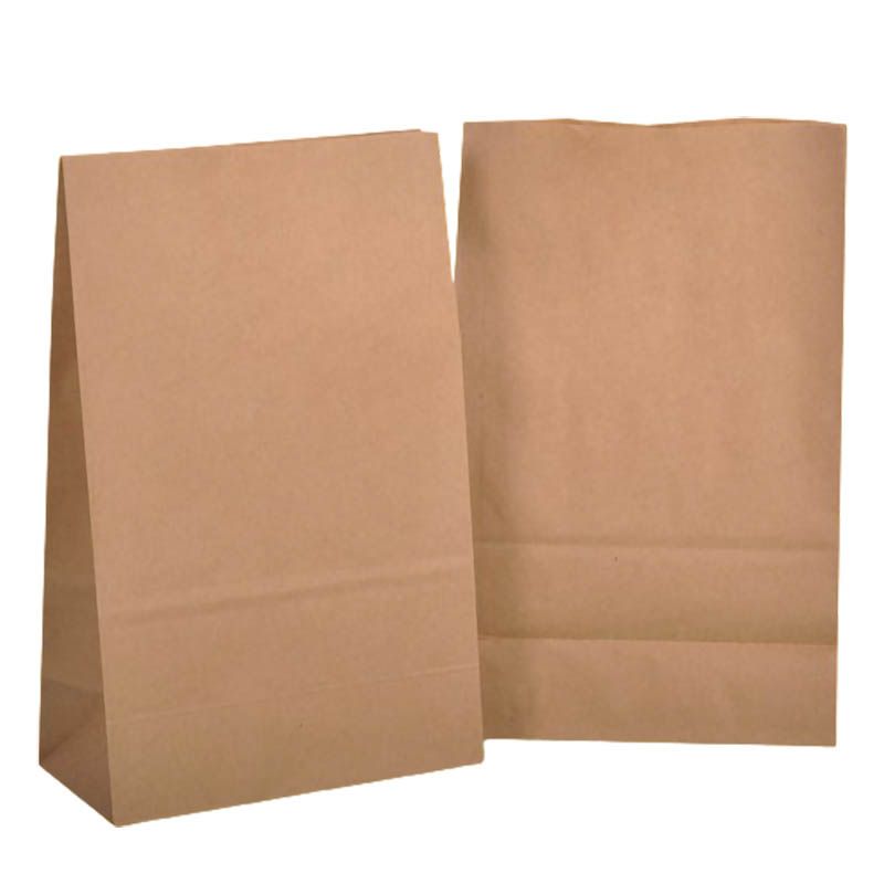 Square bottom paper bag Browm