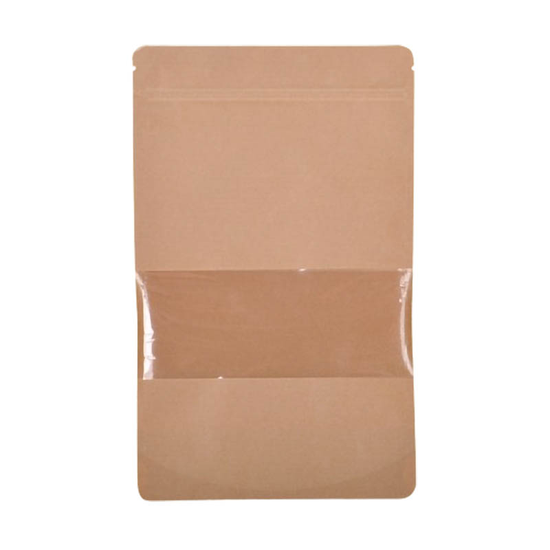 Stand Up Zipper Pouche_Brown